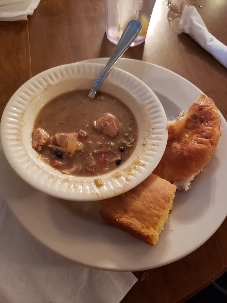 Chicken Salad Croissant Tortilla Soup