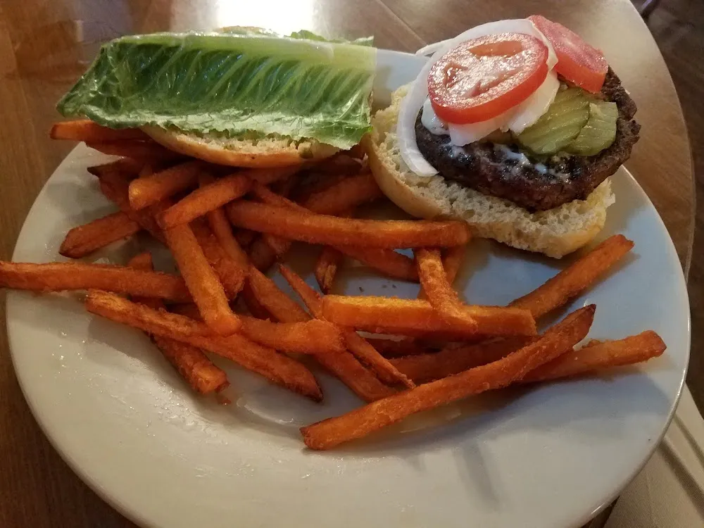 Hamburger and Sweet Potato Fries