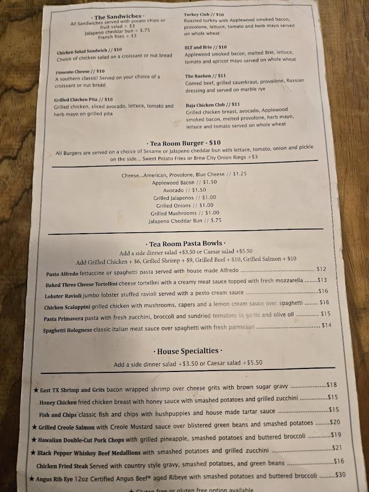 Texas Tea Room Menu image 2