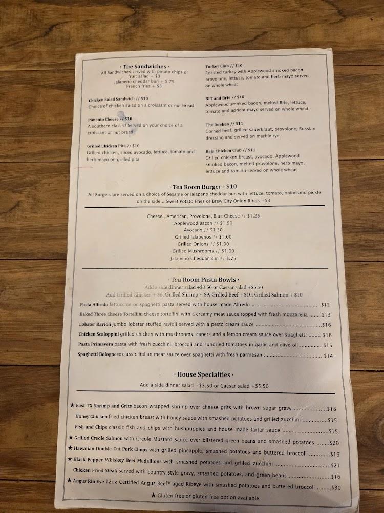 Texas Tea Room Menu image 3