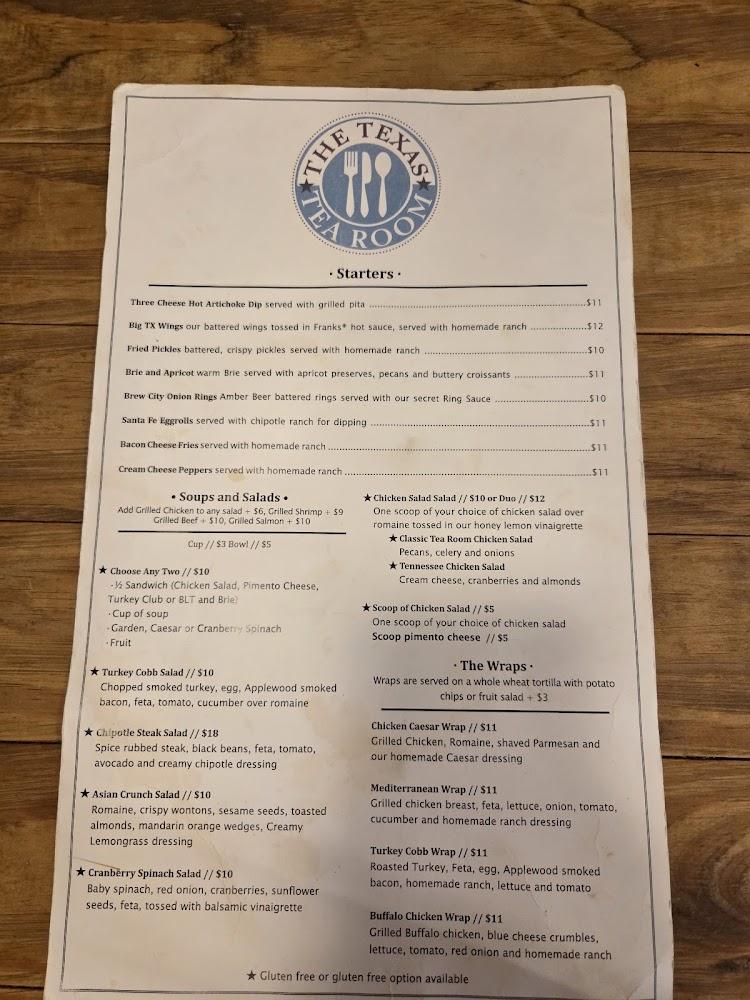 Texas Tea Room Menu image 4